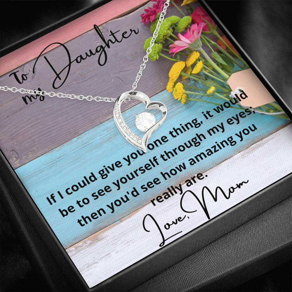 To My Daughter You Are Amazing Necklace With Message Card, Gift For Daughter, Meaningful Gift Birthday Gift, Love From Mom. 1611506181766.jpg