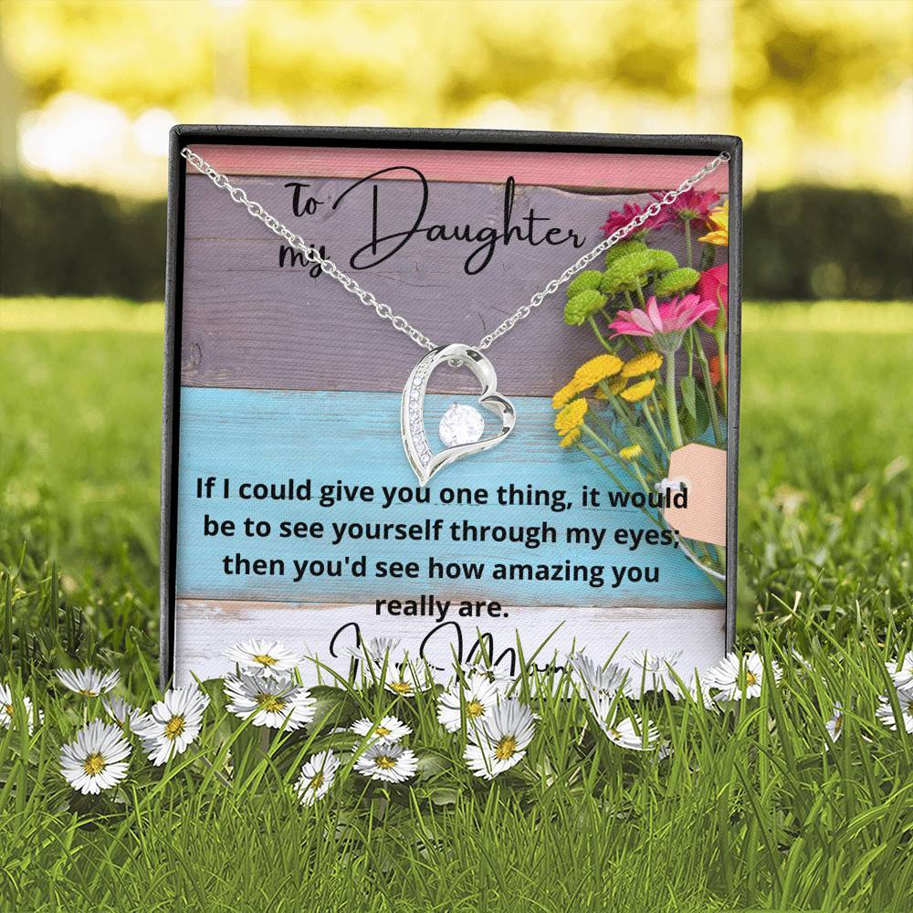 To My Daughter You Are Amazing Necklace With Message Card, Gift For Daughter, Meaningful Gift Birthday Gift, Love From Mom. 1611506182201.jpg