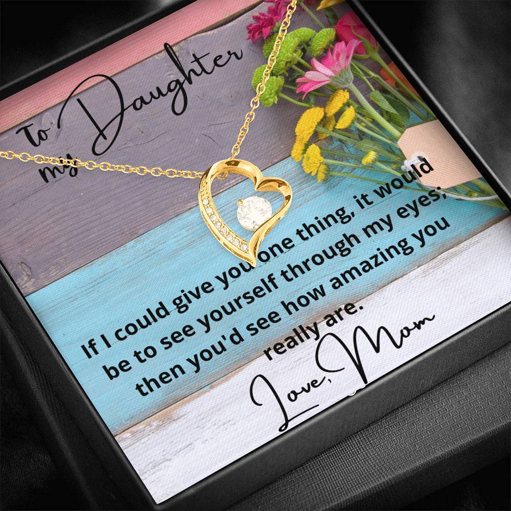 To My Daughter You Are Amazing Necklace With Message Card, Gift For Daughter, Meaningful Gift Birthday Gift, Love From Mom. 1611506182939.jpg