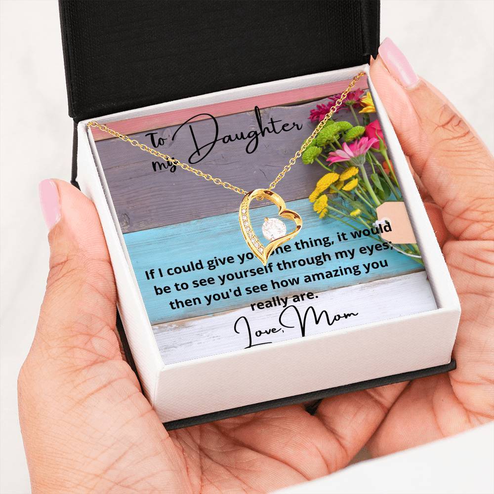 To My Daughter You Are Amazing Necklace With Message Card, Gift For Daughter, Meaningful Gift Birthday Gift, Love From Mom. 1611506184876.jpg