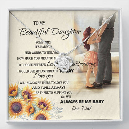 To My Daughter You Was Always Be My Baby Necklace With Message Card, Gift For Daughter, Meaningful Gift, Love From Dad. 1611506185070.jpg