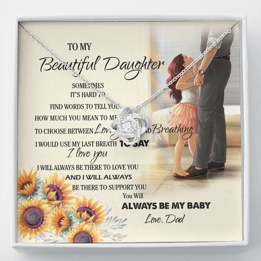 To My Daughter You Was Always Be My Baby Necklace With Message Card, Gift For Daughter, Meaningful Gift, Love From Dad. 1611506185070.jpg