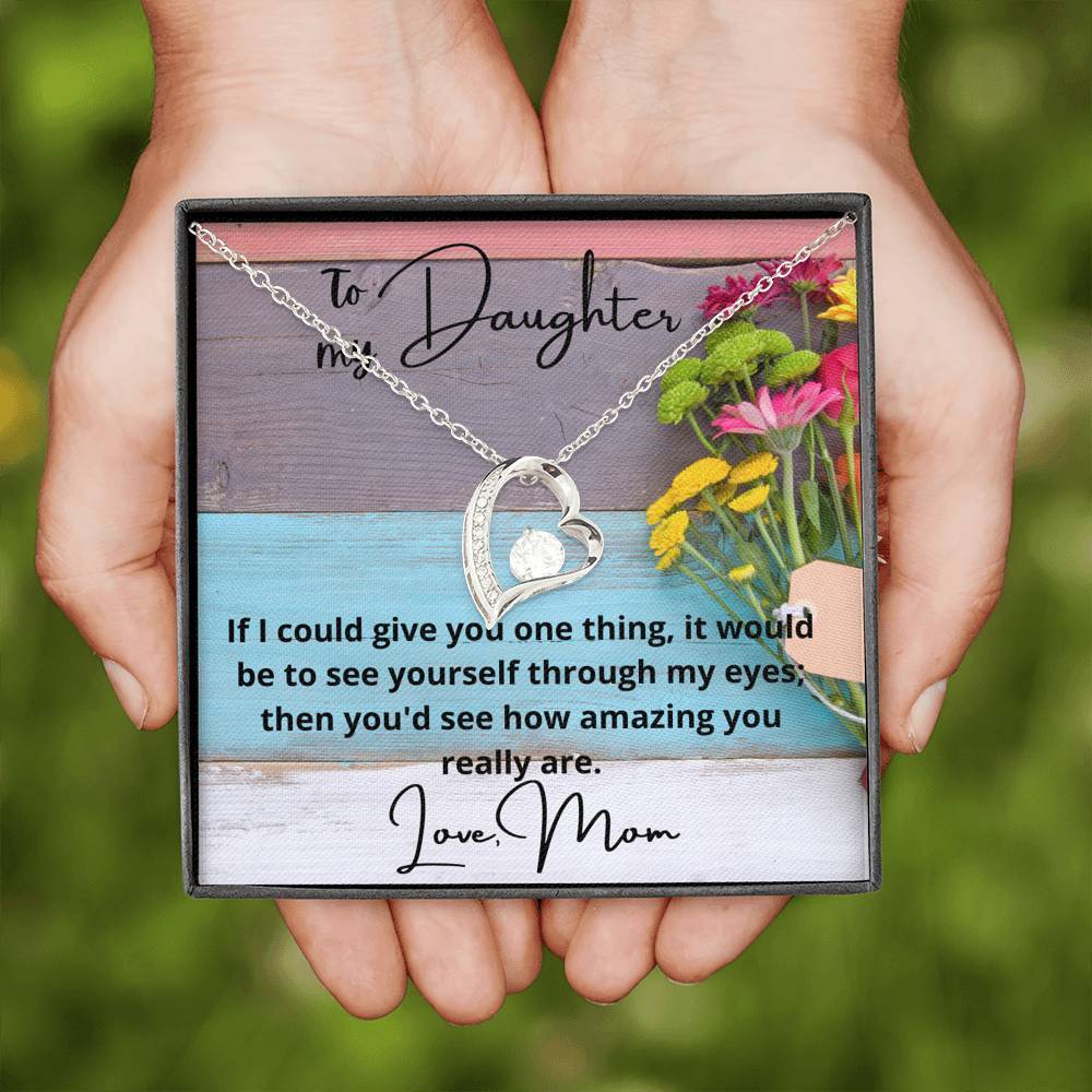 To My Daughter You Are Amazing Necklace With Message Card, Gift For Daughter, Meaningful Gift Birthday Gift, Love From Mom. 1611506185585.jpg