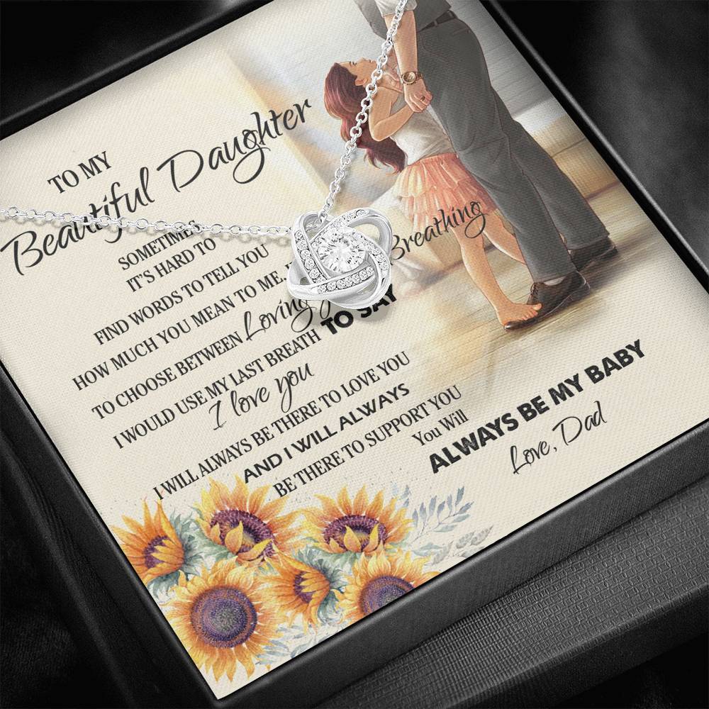 To My Daughter You Was Always Be My Baby Necklace With Message Card, Gift For Daughter, Meaningful Gift, Love From Dad. 1611506185883.jpg