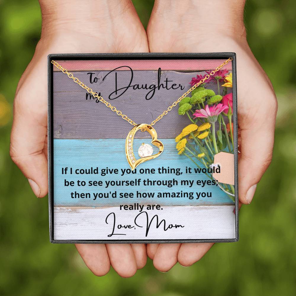 To My Daughter You Are Amazing Necklace With Message Card, Gift For Daughter, Meaningful Gift Birthday Gift, Love From Mom. 1611506185936.jpg