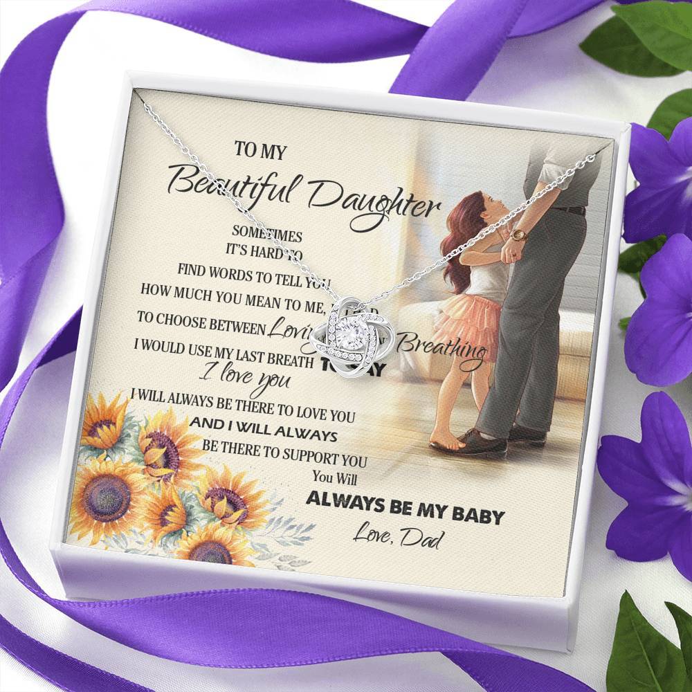 To My Daughter You Was Always Be My Baby Necklace With Message Card, Gift For Daughter, Meaningful Gift, Love From Dad. 1611506186373.jpg