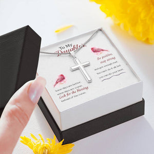 To My Daughter Be Positive Be strong Necklace With Message Card, Gift For Daughter, Meaningful Gift For Daughter, Love From Mom. 1611506191553.jpg