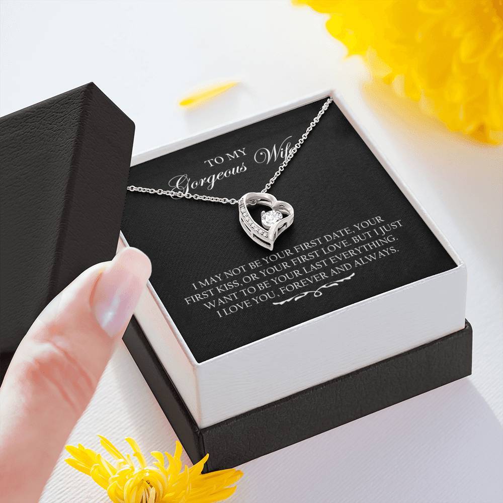 To My Wife I Love You Forever And Always Necklace With Message Card, Gift For Wife,   Meaningful Gift, Love From Husband. 1611631094743.jpg