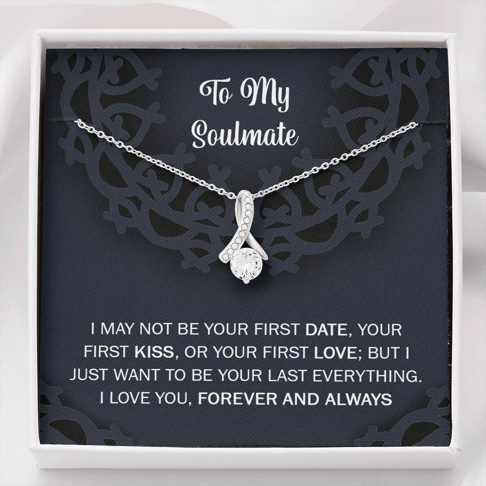 To My Soulmate Alluring Beauty I Love You Forever And Always, Necklace With Message Card, Gift For Wife,   Love From Husband. 1611631095623.jpg