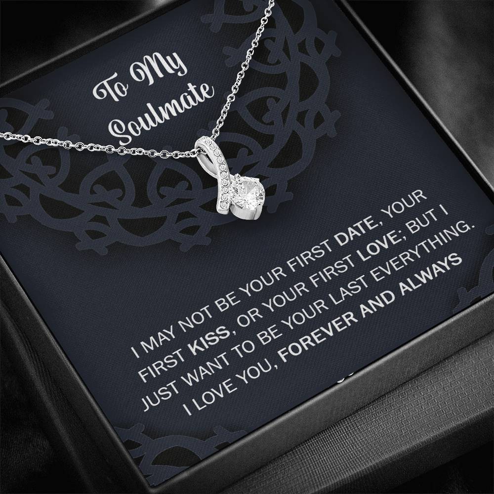 To My Soulmate Alluring Beauty I Love You Forever And Always, Necklace With Message Card, Gift For Wife,   Love From Husband. 1611631095692.jpg