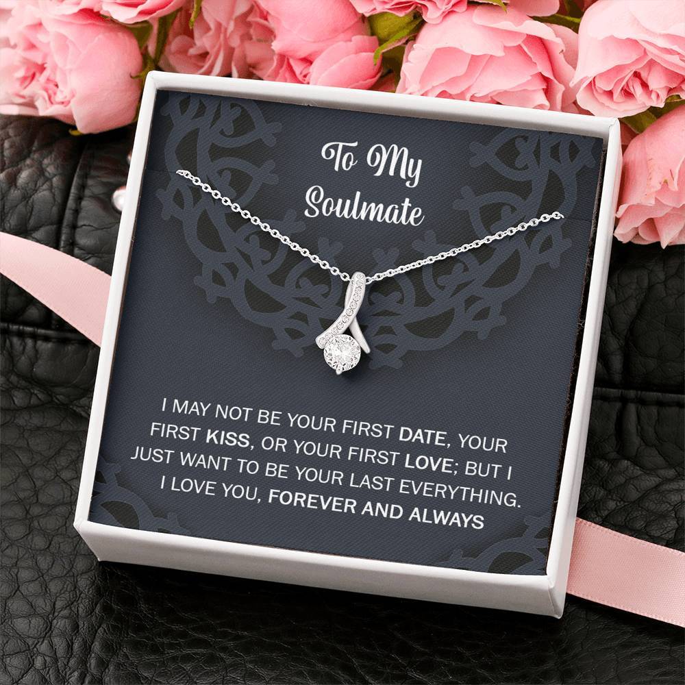 To My Soulmate Alluring Beauty I Love You Forever And Always, Necklace With Message Card, Gift For Wife,   Love From Husband. 1611631095802.jpg