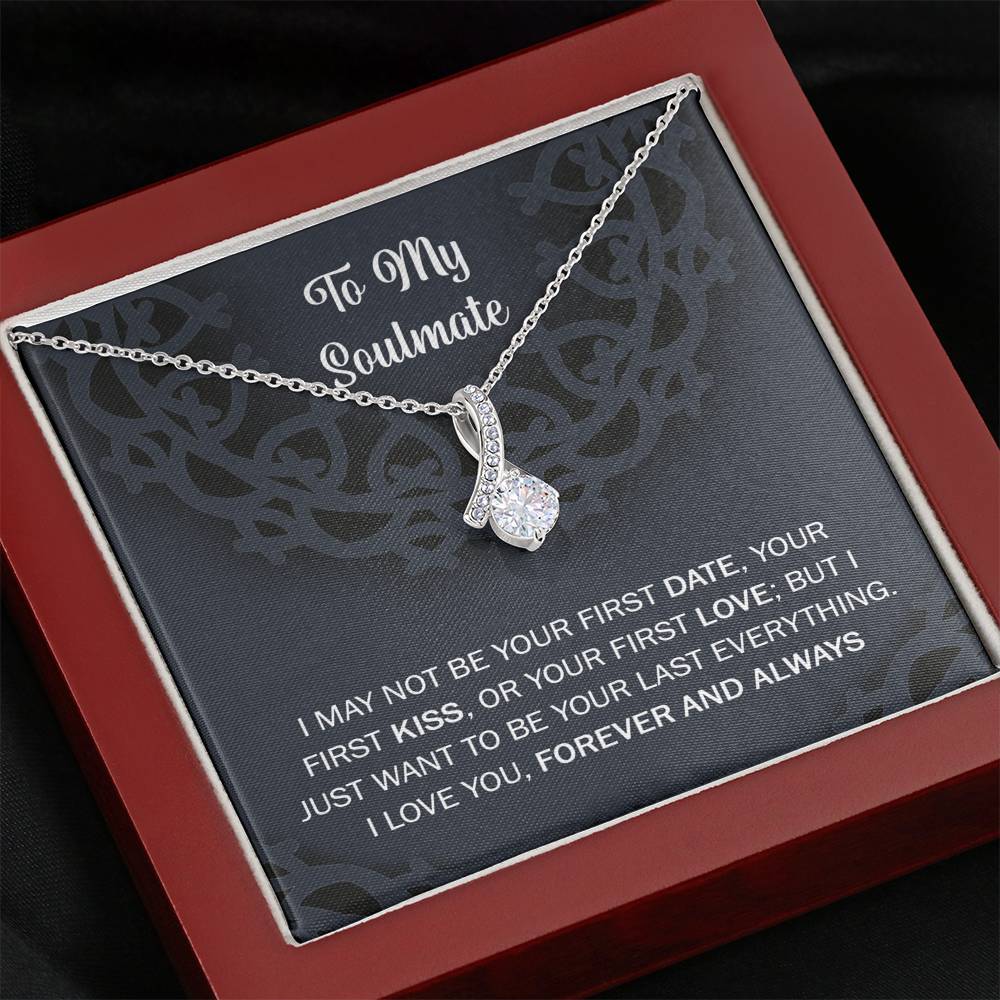 To My Soulmate Alluring Beauty I Love You Forever And Always, Necklace With Message Card, Gift For Wife,   Love From Husband. 1611631096097.jpg