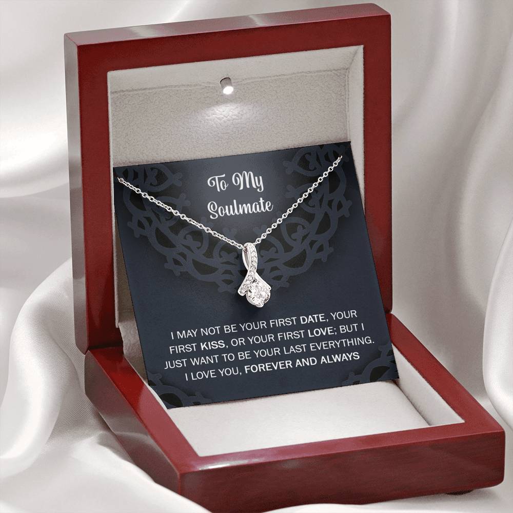 To My Soulmate Alluring Beauty I Love You Forever And Always, Necklace With Message Card, Gift For Wife,   Love From Husband. 1611631096263.jpg