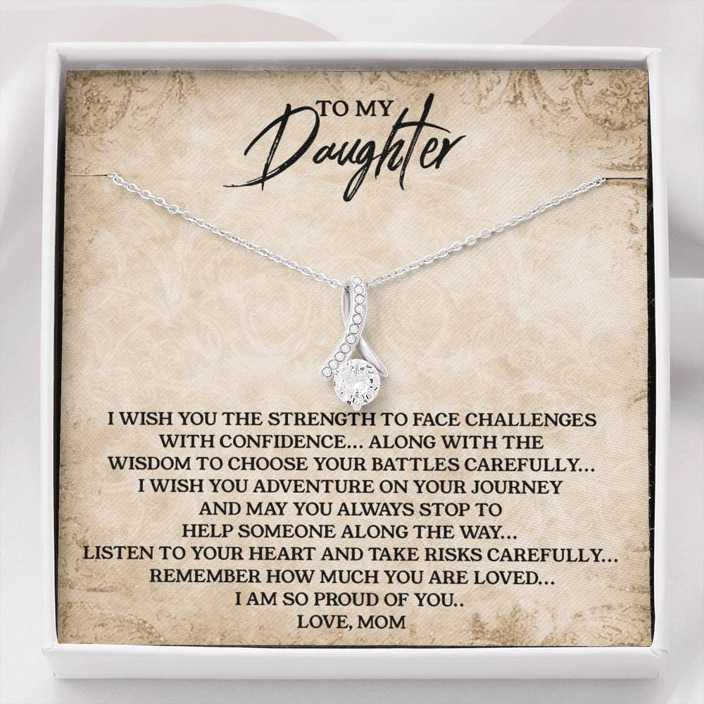 To My Daughter I'm So Proud Of You Necklace With Message Card, Birthday Gift, Meaningful Gift, Gift For Daughter, Love From Mom. 1611632017667.jpg