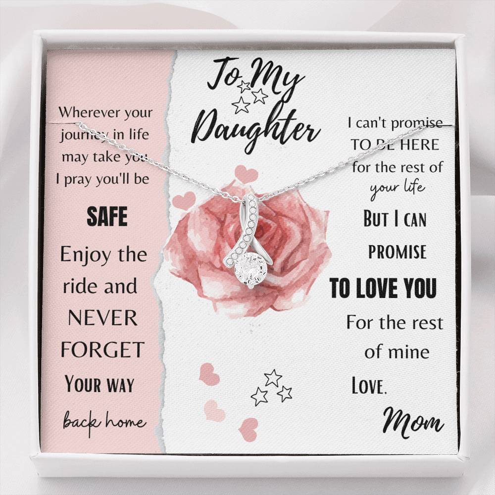 To My Daughter I Can Promise To Love You Necklace With Message Card, Gift For Daughter, Meaningful Gift, Love From Mom. 1611632023180.jpg