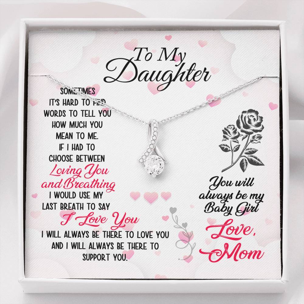 To My Daughter I Will Always Be Here Necklace With Message Card, Gift For Daughter, Meaningful Gift, Love From Mom. 1611632026788.jpg