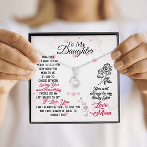 To My Daughter I Will Always Be Here Necklace With Message Card, Gift For Daughter, Meaningful Gift, Love From Mom. 1611632028590.jpg