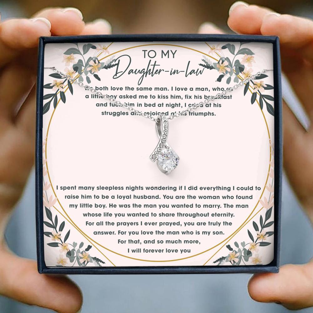 To My Daughter In Law I Will Forever Love You Necklace With Message Card, Gift For Daughter, Meaningful Gift, Love From Mom. 1611632030886.jpg