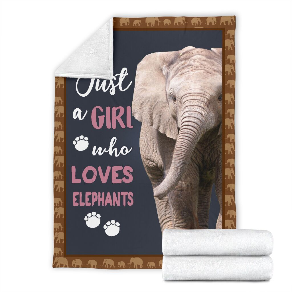 Elephant Blanket, Just A Girl Who Loves Elephants 1611678036592.jpg