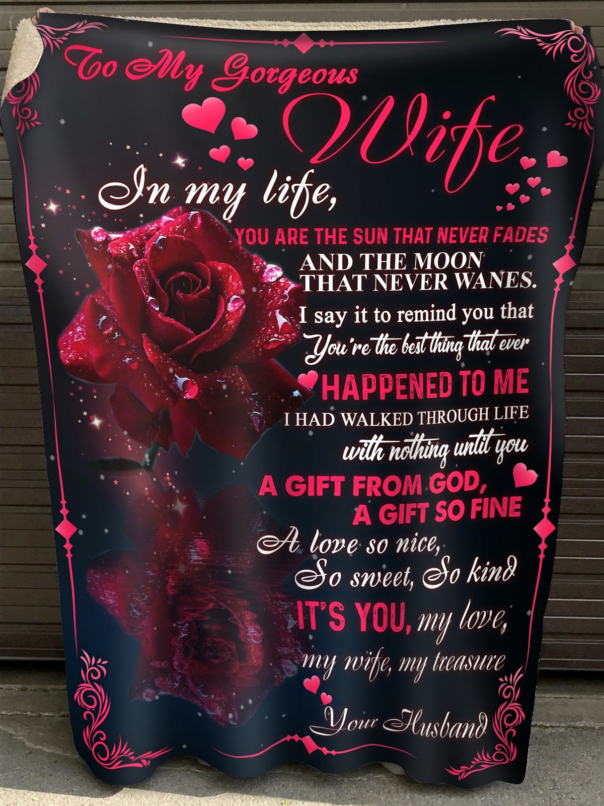 Gift For Wife Blanket, To My Wife You Are My Sun That Never Fades Fleece Blanket 1612337883343.jpg