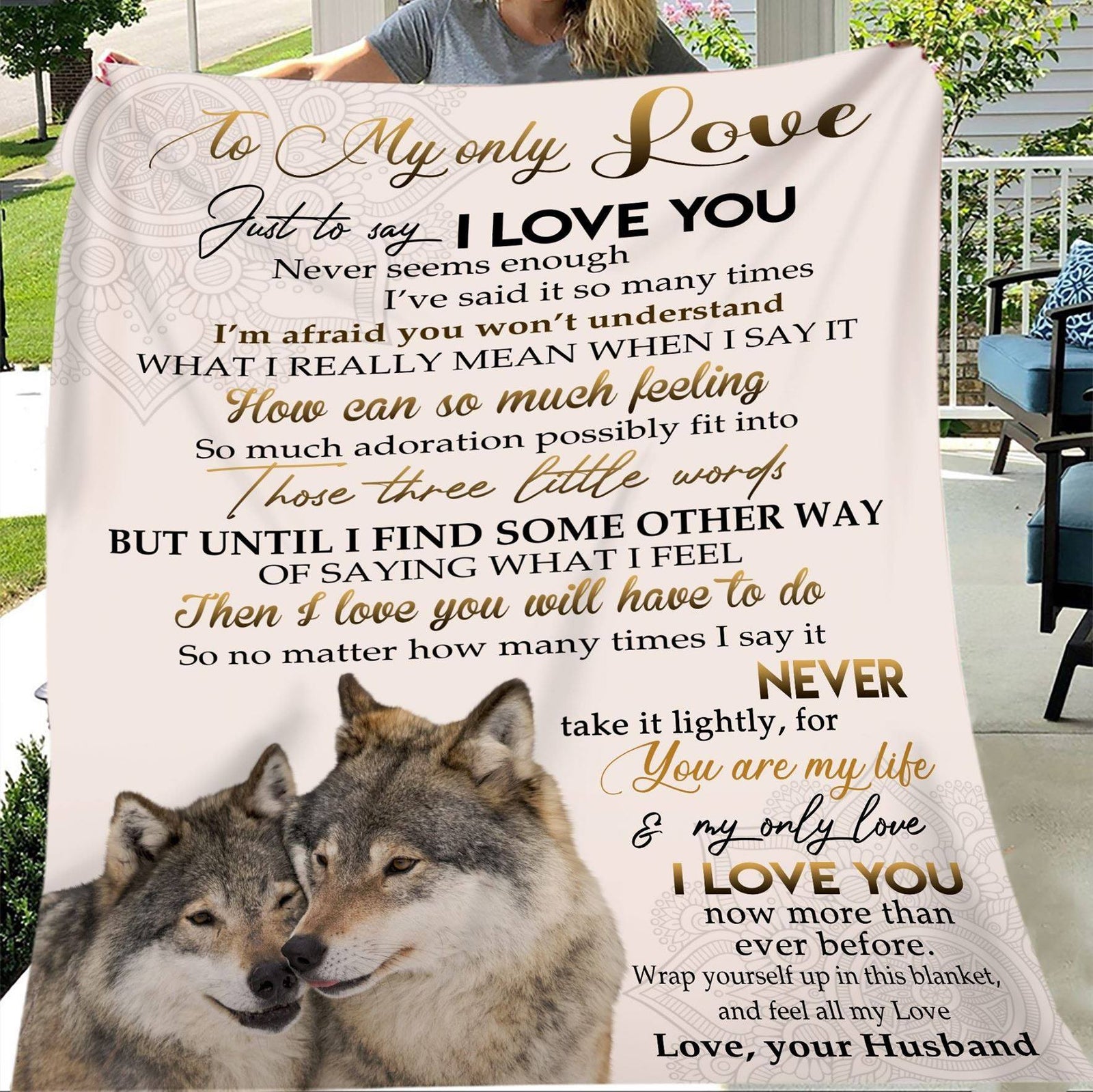 To My Wife You Are My Life And My Only Love Fleece Blanket Gift For Wife Couple Valentine's Day Home Decor Bedding Couch Sofa Soft And Comfy Cozy 1612490543352.jpg