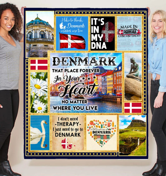 Denmark That Place Forever In Your Heart Fleece Blanket - Quilt Blanket, 1612490548059.jpg