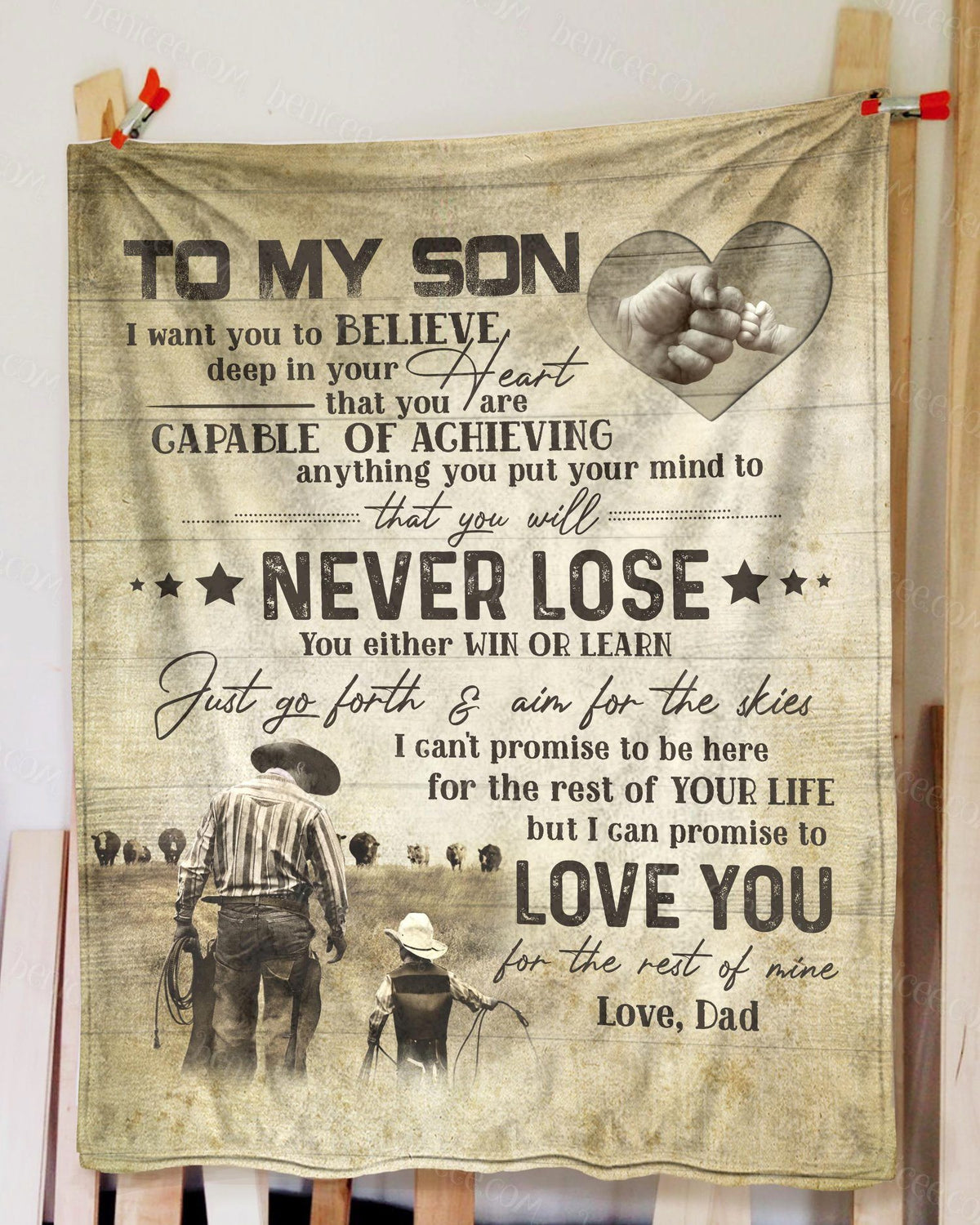 Gift For Son Blanket, To My Son I Can Promise To Love You - Love From Dad 1612490556538.jpg