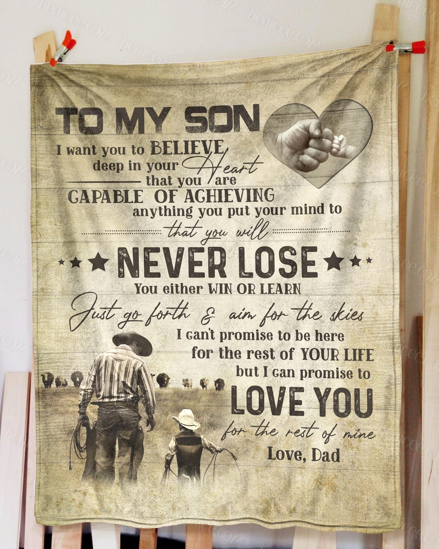 Gift For Son Blanket, To My Son I Can Promise To Love You - Love From Dad 1612490556538.jpg