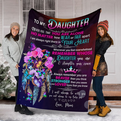 GIft For Daughter Blanket, To My Daughter Always Remember You Are Braver Than You Think 1612490577005.jpg
