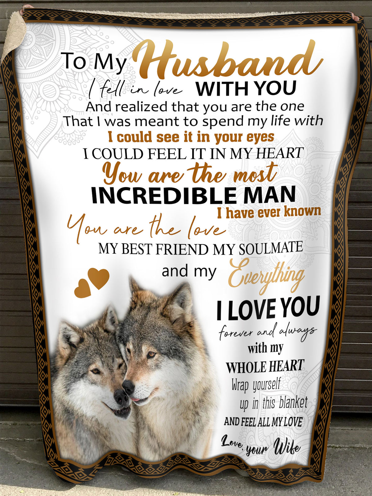 To My Husband I Fell In Love With You, Fleece Blanket - Quilt Blanket, Gift For My Husband, Valentine's Day Gift, Gift For Couple, Gift For Dog Lover, From Wife To Husband 1612490578466.jpg