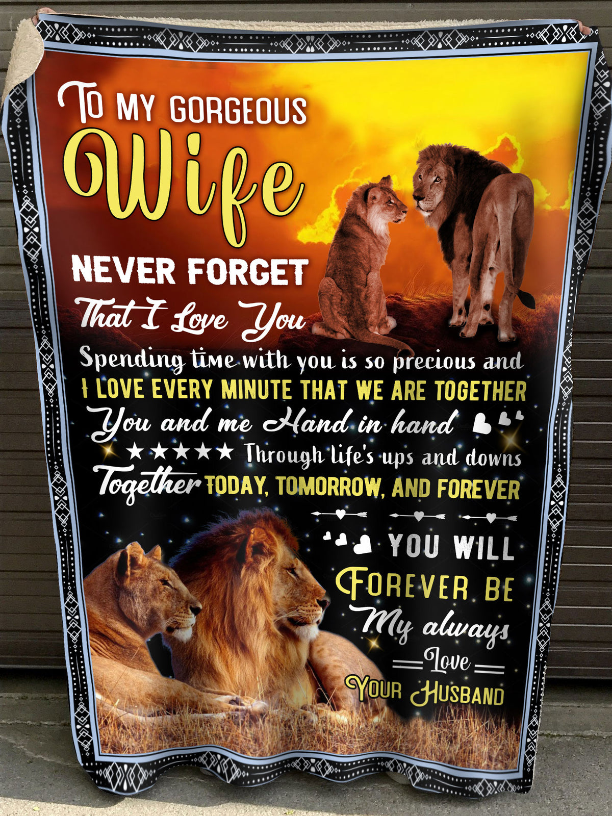 To My Wife Never Forget That I Love You, Fleece Blanket Gift For Wife Couple Valentine's Day Home Decor Bedding Couch Sofa Soft And Comfy Cozy 1612490584102.jpg