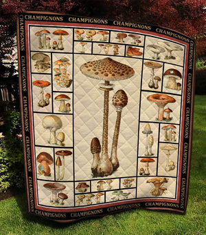 Mushroom Fleece Blanket - Quilt Blanket, Home Decor Bedding Couch Sofa Soft And Comfy Cozy 1613635902978.jpg
