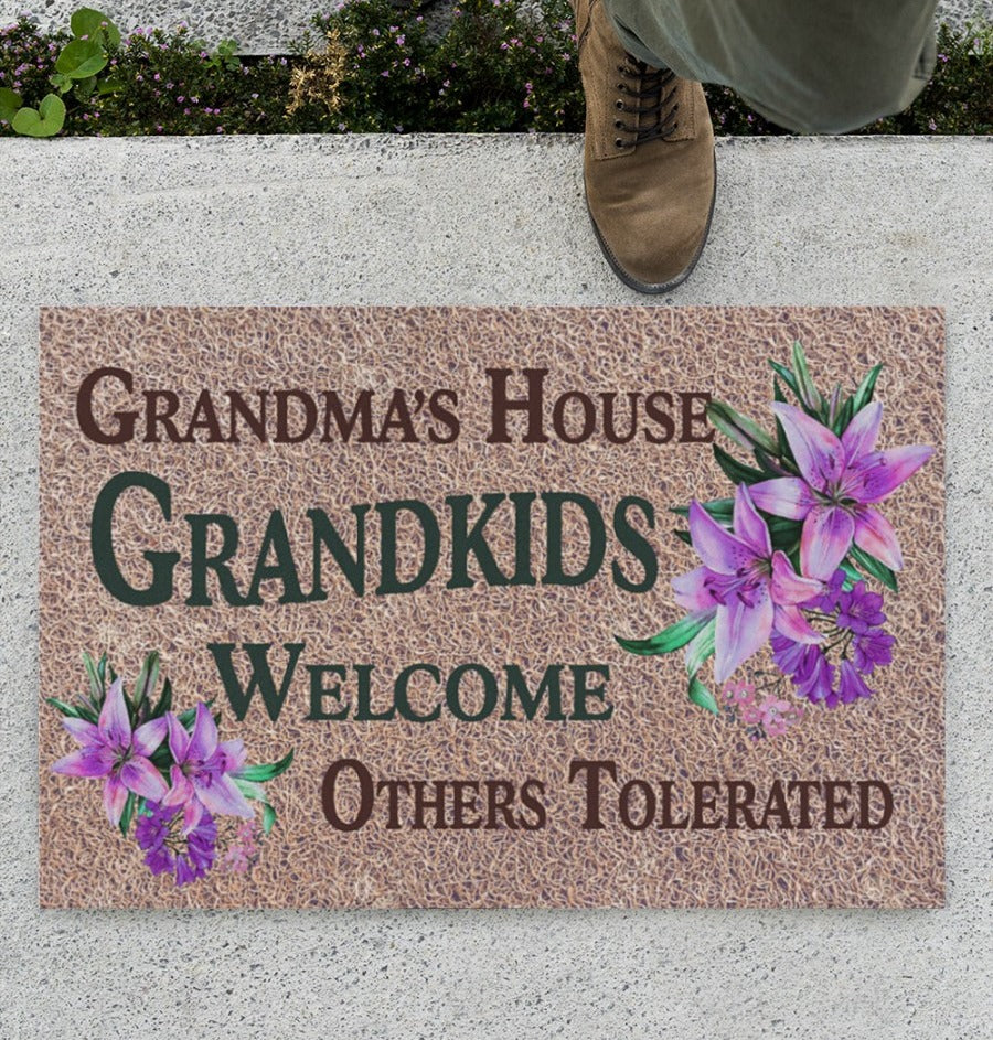 Grandma's House Grandkids Welcome Others Tolerated Indoor and Outdoor Doormat Warm House Gift Welcome Mat Gift For Grandma Birthday Gift 1613704146311.jpg