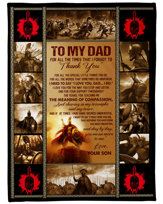 Gift For Father Blanket, To My Dad I Need To Say I Love You Fleece Blanket 1614530079631.jpg