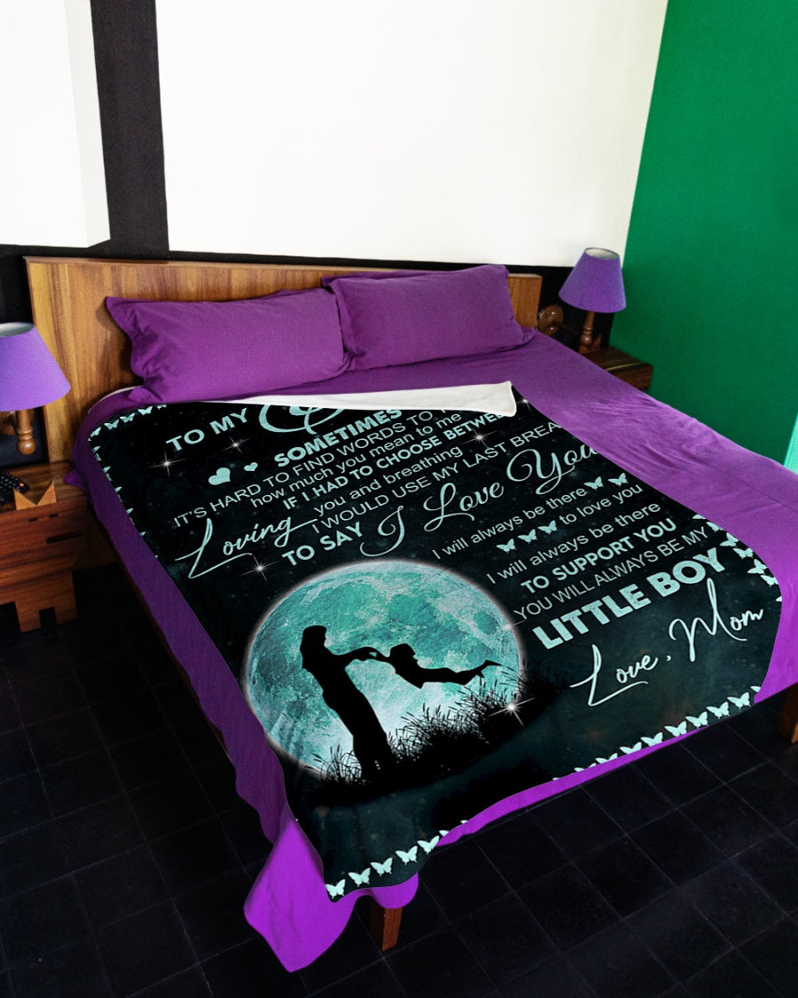 Gift For Son Blanket, To My Son You Will Always Be My Little Boy 1614530093513.jpg