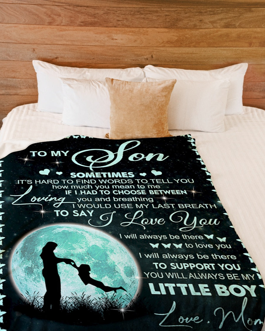 Gift For Son Blanket, To My Son You Will Always Be My Little Boy 1614530093895.jpg