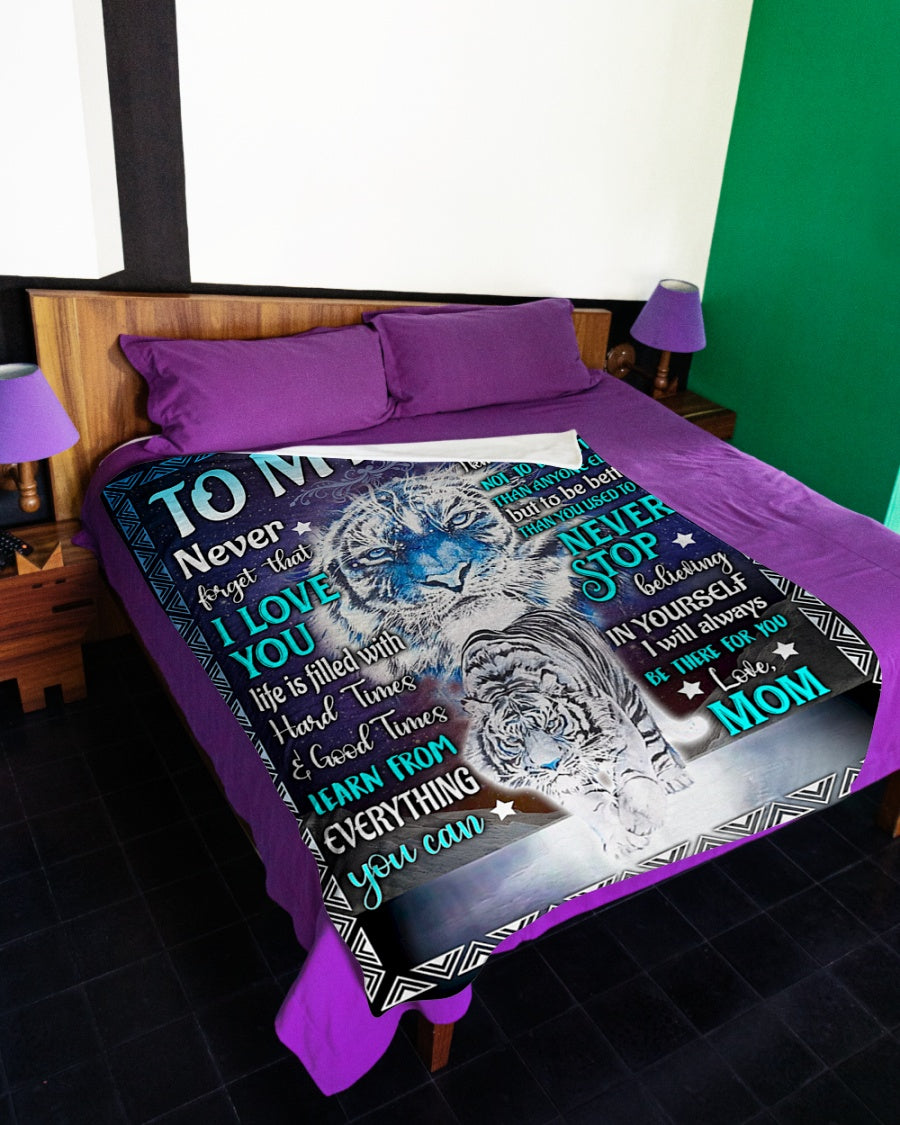 To My Son Never Forget That I Love You Fleece Blanket - From Mom Blanket Gift For Son  1614530096131.jpg