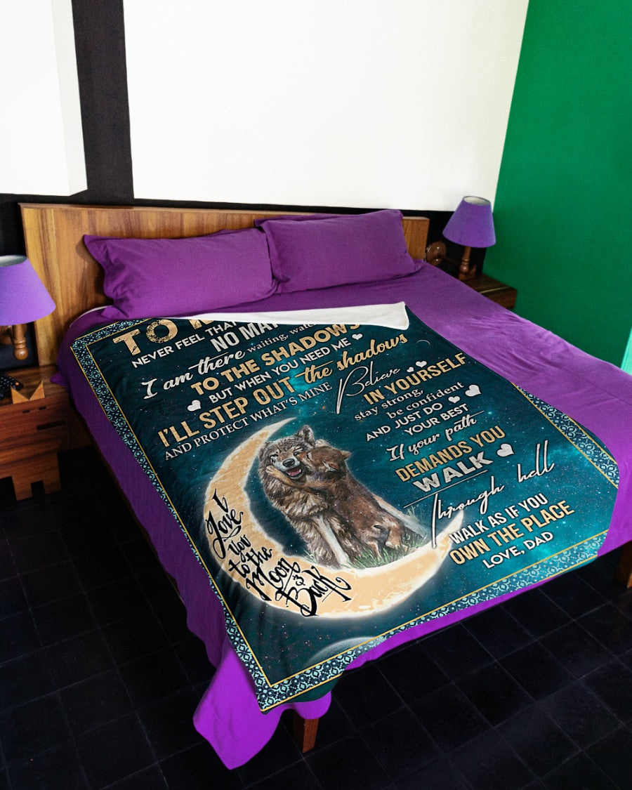 Gift For Son Blanket, Wolf To My Son Believe In Yourself Stay Strong Be Confident And Just Do Your Best - Love From Dad 1614530102106.jpg