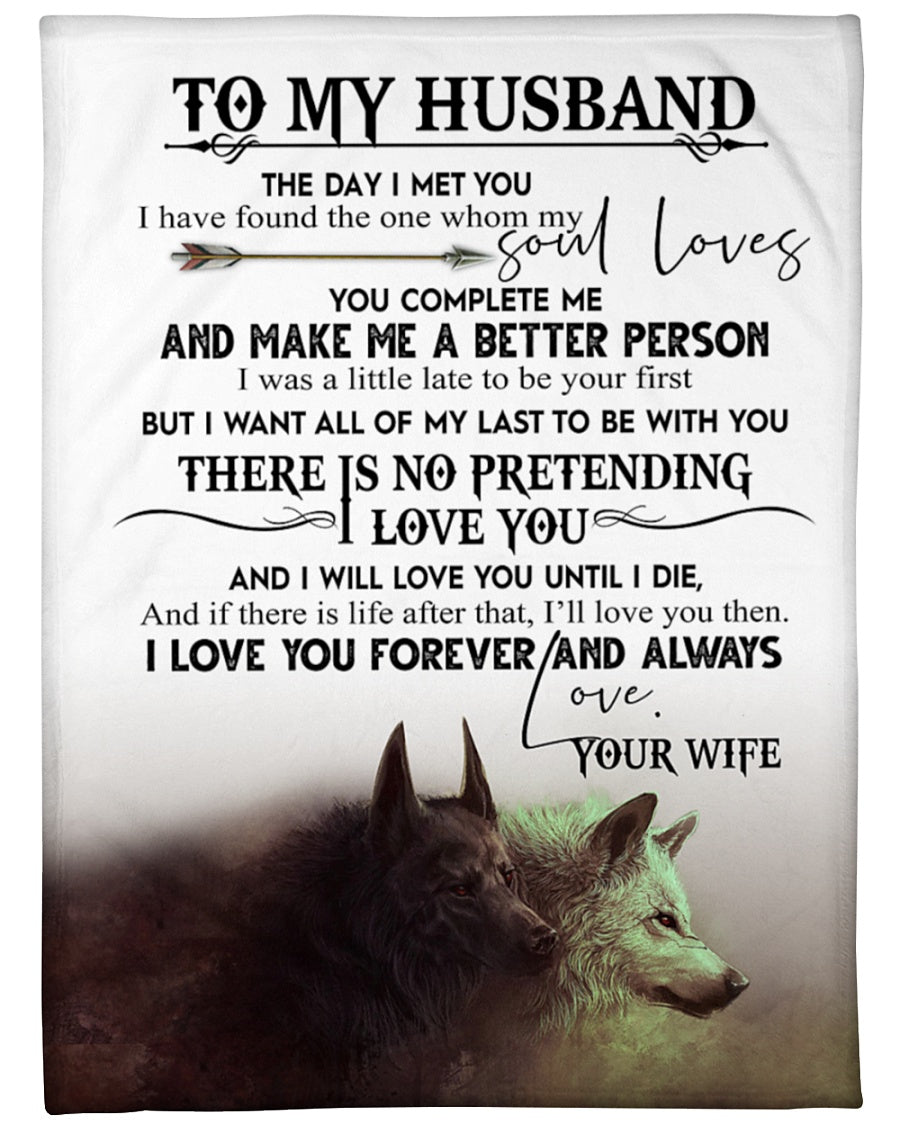 To My Husband I Love You Forever And Always Fleece Blanket - Quilt Blanket Couple Gift Gift From Wife To Husband Home Decor Bedding Couch Sofa Soft And Comfy Cozy 1614530111973.jpg
