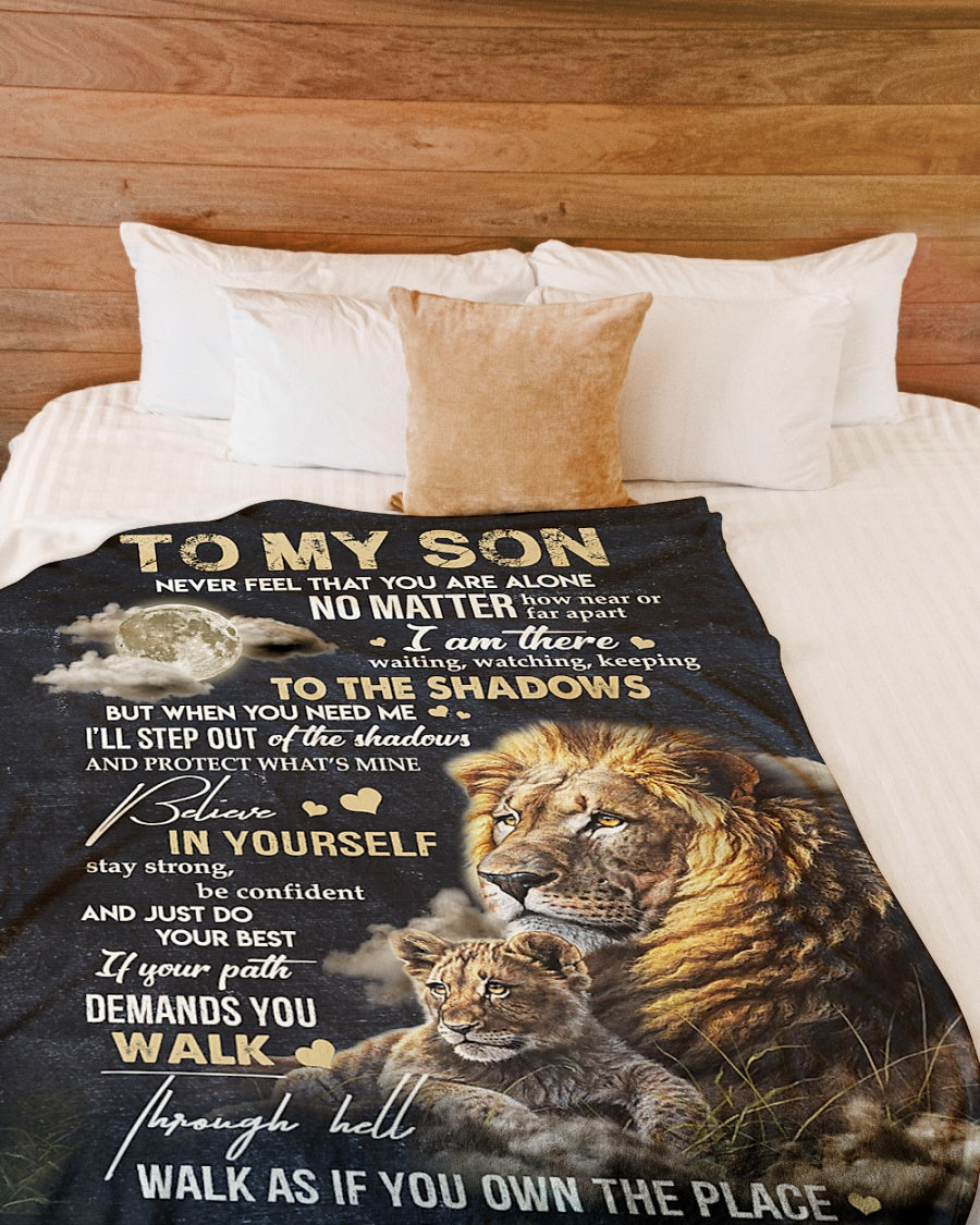 To My Son Never Feel That You Are Alone Fleece Blanket - Quilt Blanket Gift For Son Gift From Dad To Son Home Decor Bedding Couch Sofa Soft and Comfy Cozy 1614530112123.jpg