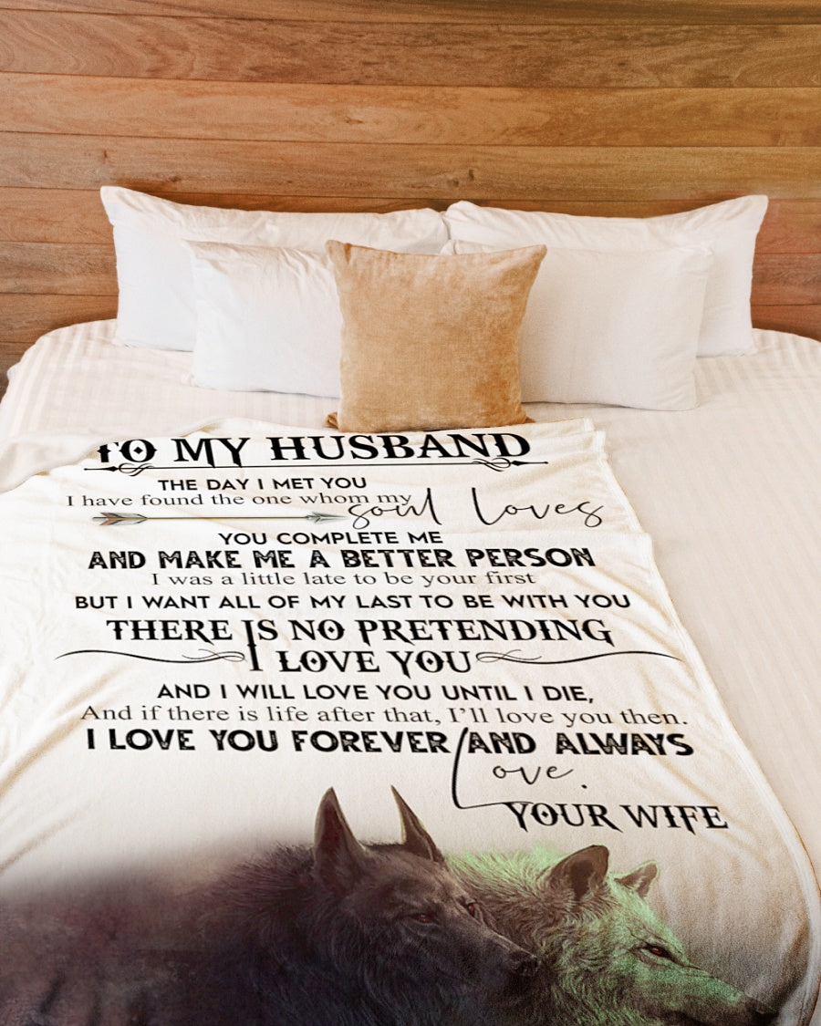 To My Husband I Love You Forever And Always Fleece Blanket - Quilt Blanket Couple Gift Gift From Wife To Husband Home Decor Bedding Couch Sofa Soft And Comfy Cozy 1614530112557.jpg