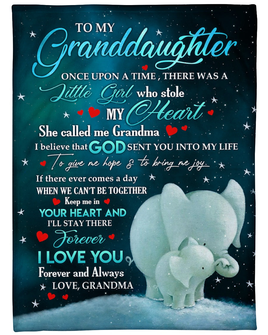 To My Granddaughter I Love You Forever And Always Fleece Blanket - Quilt Blanket Gift For Granddaughter Gift From Grandma To Granddaughter Home Decor Bedding Couch Sofa Soft And Comfy Cozyt 1614612723250.jpg