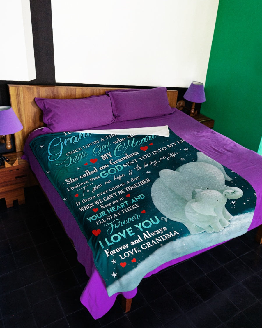 To My Granddaughter I Love You Forever And Always Fleece Blanket - Quilt Blanket Gift For Granddaughter Gift From Grandma To Granddaughter Home Decor Bedding Couch Sofa Soft And Comfy Cozyt 1614612723656.jpg