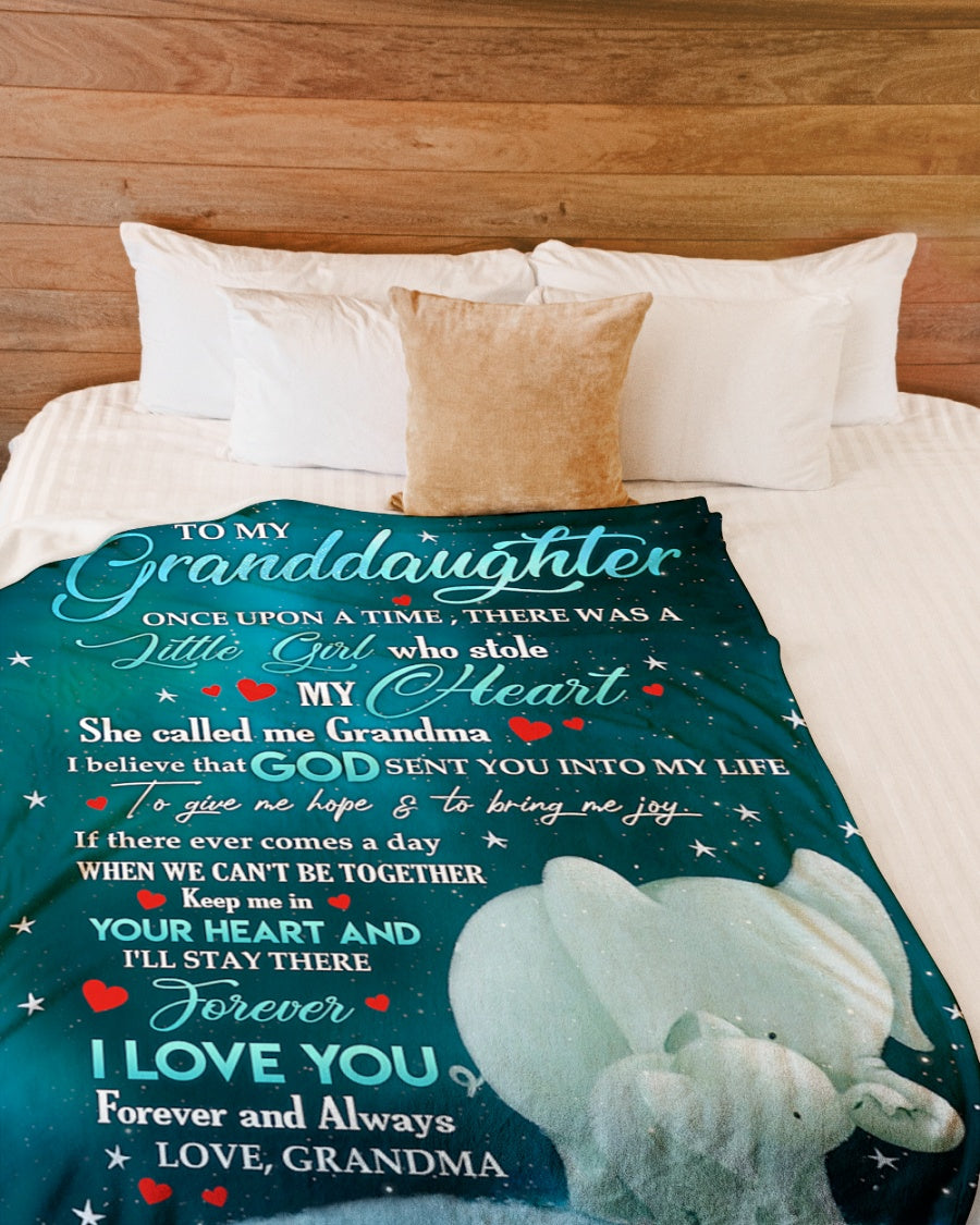 To My Granddaughter I Love You Forever And Always Fleece Blanket - Quilt Blanket Gift For Granddaughter Gift From Grandma To Granddaughter Home Decor Bedding Couch Sofa Soft And Comfy Cozyt 1614612724002.jpg