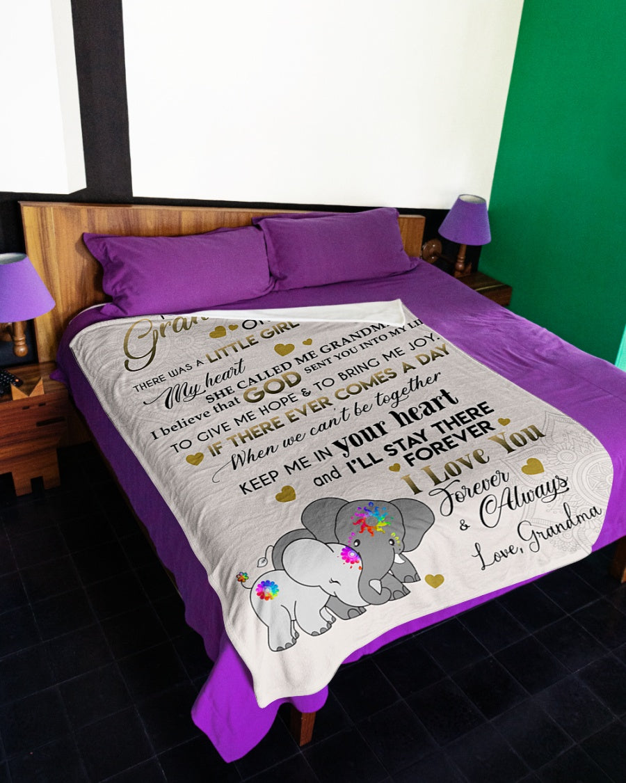 To My Granddaughter I Love You Forever And Always Fleece Blanket - Quilt Blanket Gift For Granddaughter Gift From Grandma To Granddaughter Home Decor Bedding Couch Sofa Soft And Comfy Cozy 1614612727804.jpg