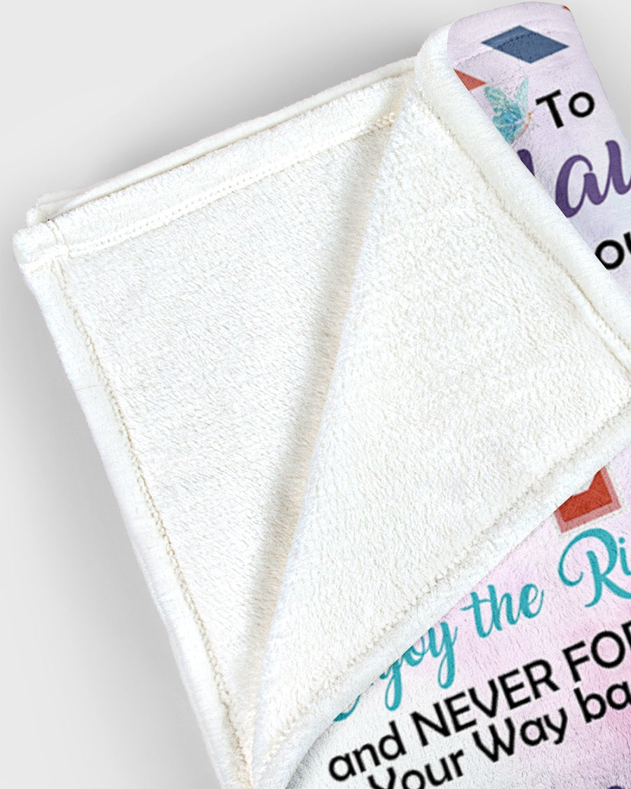 To My Granddaugter Never Forget The Way Back Home Fleece Blanket - Quilt Blanket Gift For Granddaughter Gift From Grandma To Granddaughter Home Decor Bedding Couch Sofa Soft And Comfy Cozy 1614612732158.jpg