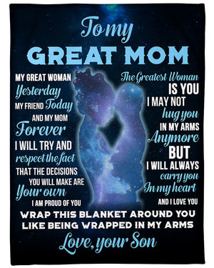 Personalized Name Blanket - Gift For Mom From Son - Creative Birthday Mother's Day Gifts For Mom - To My Great Mom My Great Woman 1615397767965.jpg