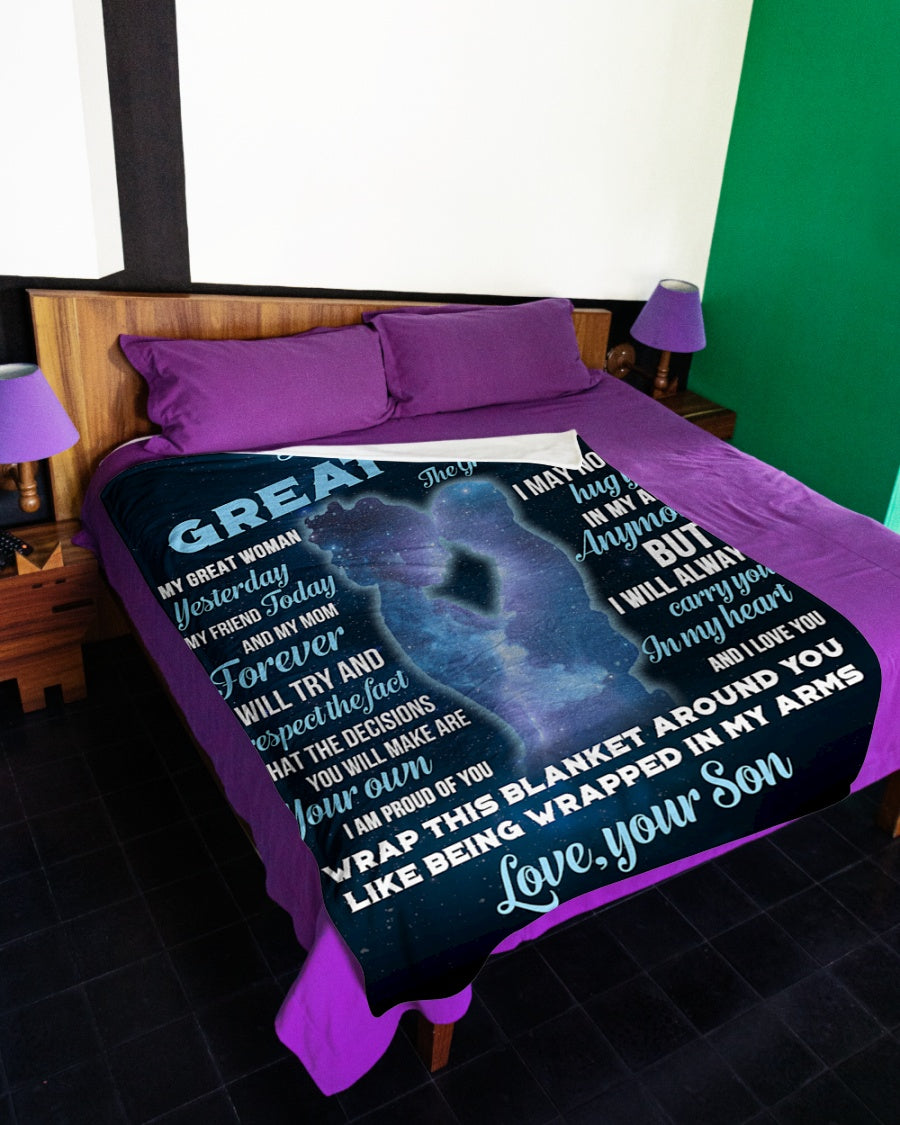 Personalized Name Blanket - Gift For Mom From Son - Creative Birthday Mother's Day Gifts For Mom - To My Great Mom My Great Woman 1615397768473.jpg