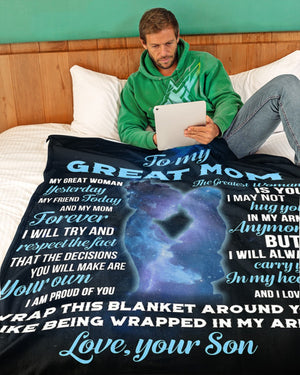 Personalized Name Blanket - Gift For Mom From Son - Creative Birthday Mother's Day Gifts For Mom - To My Great Mom My Great Woman 1615397769202.jpg
