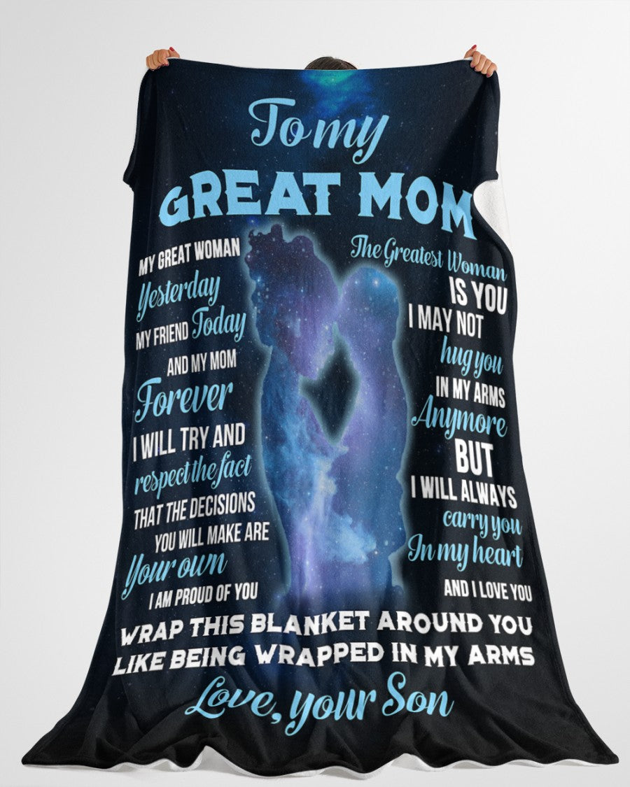 Personalized Name Blanket - Gift For Mom From Son - Creative Birthday Mother's Day Gifts For Mom - To My Great Mom My Great Woman 1615397769508.jpg